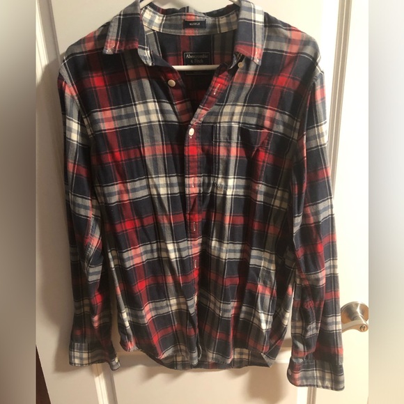 Abercrombie and fitch men’s long sleeve button down shirt - Picture 1 of 3